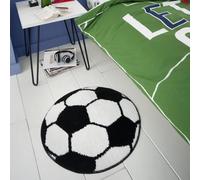 Catherine Lansfield Kids It's A Goal Football Shaped Rug White