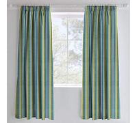 Catherine Lansfield Kids Living Dino 66x72 Inch Pencil Pleat Curtains Two Panels Green