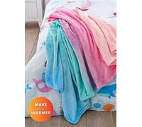 Catherine Lansfield Mermaid Ombre Cosy Fleece Blanket Throw - Pink