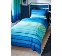 Catherine Lansfield Kids Ombre Stripe Fitted Sheet Blue