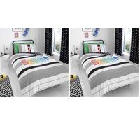 Catherine Lansfield Kids Sleep Glow In The Dark Single Duvet Set Multi (Pack of 2)