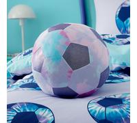 Catherine Lansfield Kids Tie Dye Football Shaped Cushion Lilac