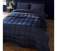 Catherine Lansfield Kingsley Matt Bedspread For Bed Throwovernavy 220X220Cm