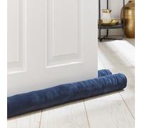 Catherine Lansfield Kingsley Matt Velvet Double Sided Under Door Draught Excluder Navy Blue