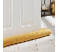 Catherine Lansfield Kingsley Matt Velvet Double Sided Under Door Draught Excluder Ochre Yellow