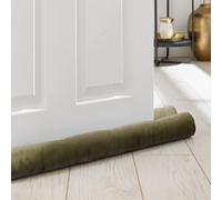 Catherine Lansfield Kingsley Matt Velvet Double Sided Under Door Draught Excluder Olive Green