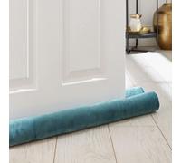 Catherine Lansfield Kingsley Matt Velvet Double Sided Under Door Draught Excluder Teal Green
