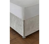Catherine Lansfield 'kingsley Matt Velvet' Elasticated Divan Base Wrap In Cream Cream Double