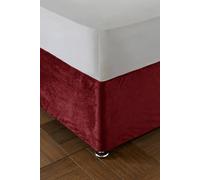 Catherine Lansfield Kingsley Matt Velvet Double Elasticated Divan Base Wrap Raspberry