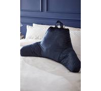 Catherine Lansfield 'kingsley Matt Velvet' High Back Cuddle Cushion Back Rest In Navy Navy One Size