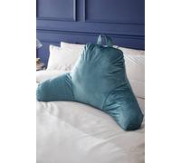 'Kingsley Matt Velvet' High Back Cuddle Cushion Back Rest Catherine Lansfield Teal One Size