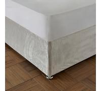 Catherine Lansfield Kingsley Matte Velvet Divan Base Bed Wrap Cream