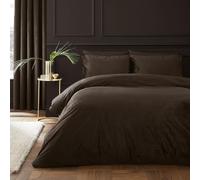 Catherine Lansfield Kingsley Matt Velvet Single Duvet Cover Set Chocolate