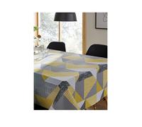 Catherine Lansfield Larrson Geo Ochre Tablecloth Ochre