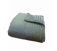 Catherine Lansfield Larsson Geo Bedspread 240x220 Green