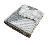 Catherine Lansfield Larsson Geo Bedspread 240x220 Grey