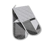 Catherine Lansfield Larsson Geo Double Oven Glove Grey