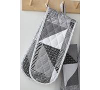 Catherine Lansfield 'Larsson Geo' Double Oven Glove in Grey Catherine Lansfield Grey