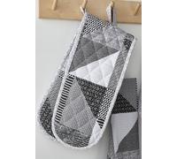 Catherine Lansfield Larsson Geo Monochrome Double Oven Glove