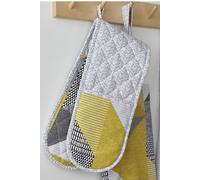 Catherine Lansfield 'Larsson Geo' Double Oven Glove in Yellow Catherine Lansfield Yellow