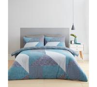 Catherine Lansfield Larsson Geo Duvet Cover Set - Teal - Double