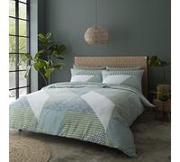 Catherine Lansfield Larsson Geo Green Duvet Cover Set 140x220+65x65