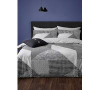 Catherine Lansfield Larsson Geo Grey Duvet Set Grey