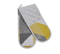 Catherine Lansfield Larsson Geo Ochre Double Oven Glove Ochre