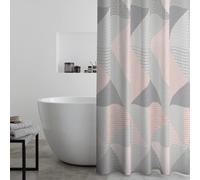 Catherine Lansfield Larsson Geo Shower W 70.9" x L (1 Panels), Blush