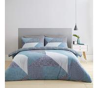 Catherine Lansfield Larsson Geo Teal Duvet Cover Set 260x240+50x70x2