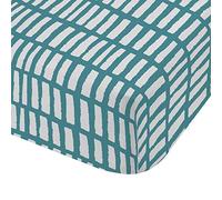 Catherine Lansfield Larsson Geo Teal Fitted Sheet 180 x 200 cm and 2 Pillowcases 50 x 80 cm