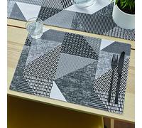 Catherine Lansfield Larsson Geo Monochrome Pair of Placemats