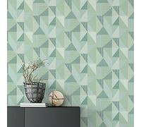 Catherine Lansfield Larsson Geo Wallpaper Green