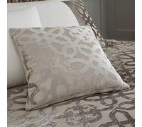 Catherine Lansfield Lattice Cut Velvet 43x43cm Cushion Natural