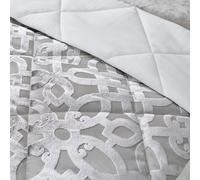 Catherine Lansfield Lattice Cut Velvet Bedspread Natural 220x230cm Soft Touch UK