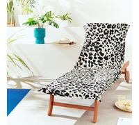 Catherine Lansfield Leopard Cotton Beach Sun Lounger Towel - Natural