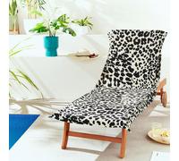 Catherine Lansfield Leopard Cotton Beach Sun Lounger Towel - Natural