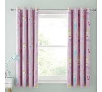 Catherine Lansfield Lets Be Mermaids Blackout Curtains Pink