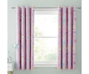 Catherine Lansfield Lets Be Mermaids Blackout Curtains Pink