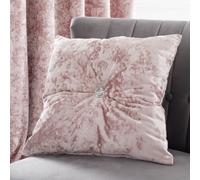 Catherine Lansfield Living Crushed Velvet 45X45Cm Cushion Blush Pink