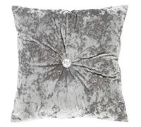 Catherine Lansfield Crushed Velvet Filled Cushion Silver, 45x45cm