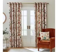 Catherine Lansfield Living Pippa 117x183cm Thermal Lined Eyelet Curtains Two Panels Natural