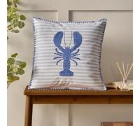 Catherine Lansfield Lobster Embroidered 45x45cm Cushion Blue