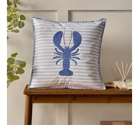 Catherine Lansfield Lobster Embroidered 45x45cm Cushion Blue