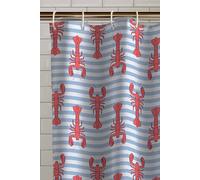 Catherine Lansfield Shower Curtain Panel Lobster - 180 x 180 cm - Red