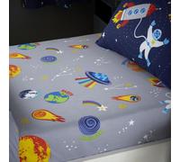 Catherine Lansfield Lost In Space Junior Fitted Sheet Grey