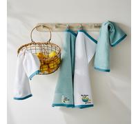 Catherine Lansfield Make Lemonade Embroidered 100% Cotton Tea Towels, White, 4 Pack
