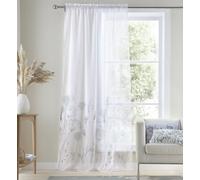 Catherine Lansfield Medowsweet Voile - White - 140x122cm