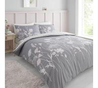 Catherine Lansfield Meadowsweet Floral Duvet Set Pink & Grey