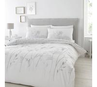 Meadowsweet Floral Duvet Cover White/Grey Super King